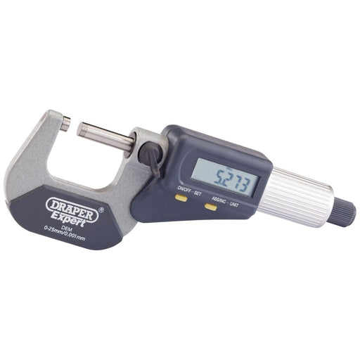 Draper Dual Reading Digital External Micrometer, 0 - 25mm/0 - 1" 46599 Draper - Town Tools 