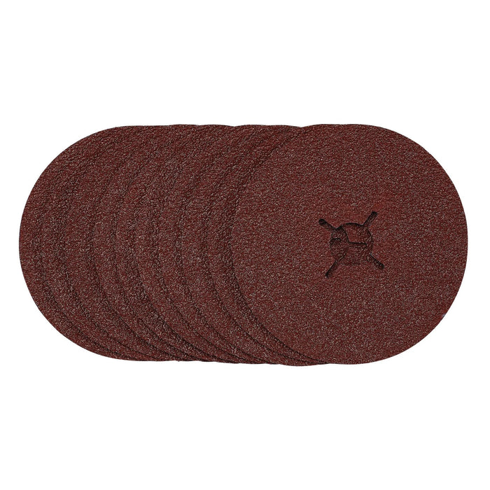 Draper Fibre Sanding Discs, , 36 Grit, (Pack of 10) 115-125mm