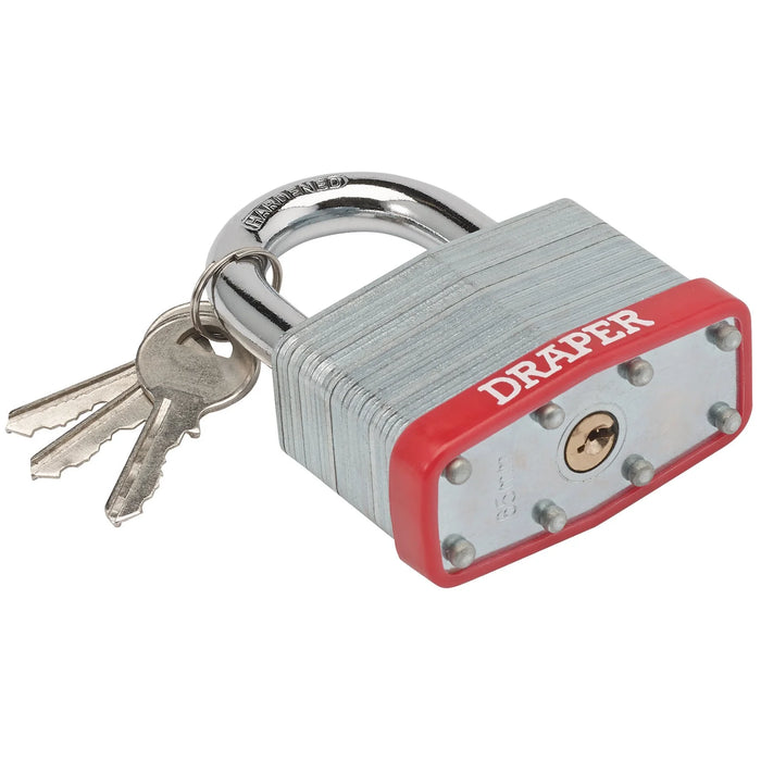 Draper Redline® Laminated Steel Padlock, 65mm - RL-SLPL