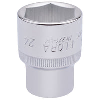 Draper Elora Hexagon Socket, 1/2" Sq. Dr., 24mm 15313