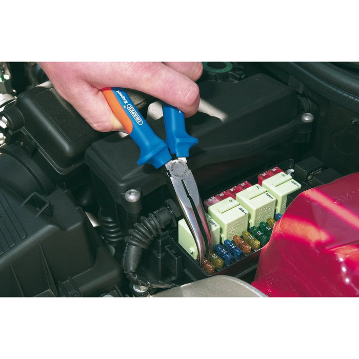 Draper Expert Heavy Duty Soft Grip Bent Nose Pliers, 200mm - 36BNBN