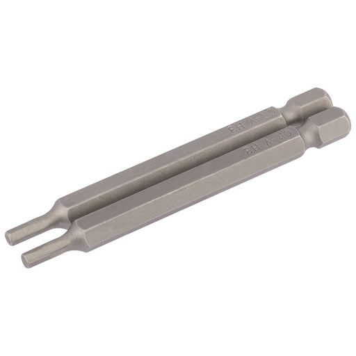 Draper Hexagonal Insert Bit, 3mm, 1/4" Hex, 75mm Long (Pack of 2) 64320 Draper - Town Tools 