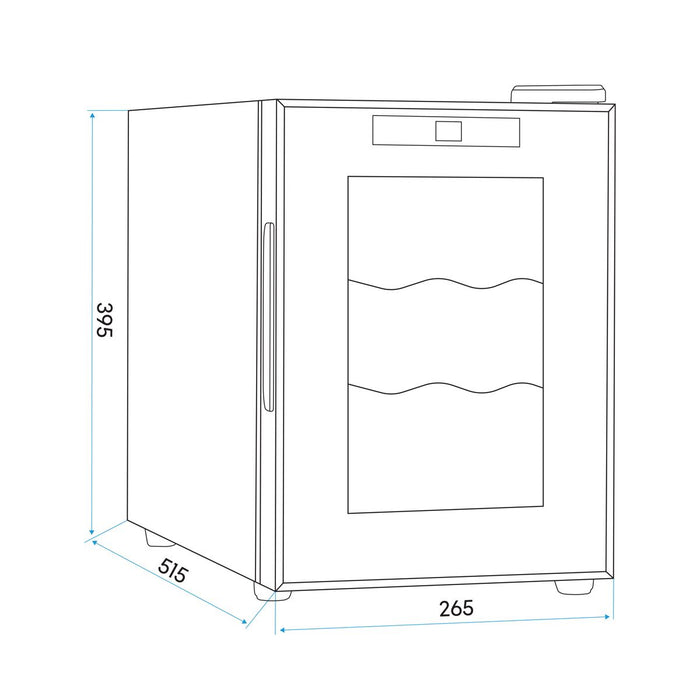 Baridi 6 Bottle Tabletop Wine Fridge & Cooler DH217