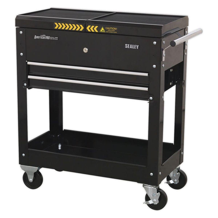 Sealey Mobile Tool & Parts Trolley Black AP705MB Sealey - Town Tools 
