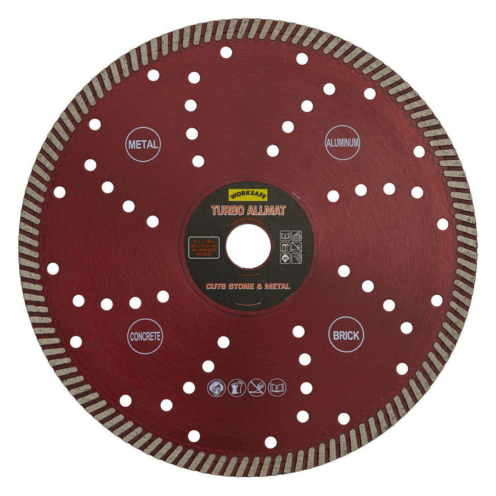 Sealey Turbo Allmat Diamond Blade230 x22mm WDTA230