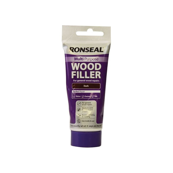 Ronseal Multipurpose Wood Filler Tube Dark 100g Ronseal - Town Tools