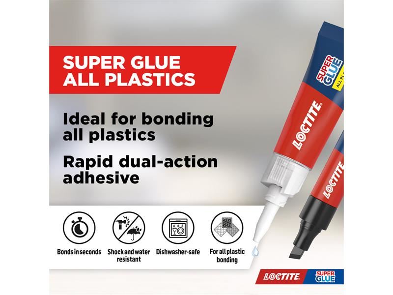 Loctite Super Glue All Plastics Pen 2g + 4ml Tube Loctite - Town Tools