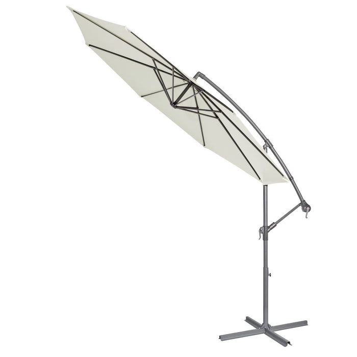 Dellonda Banana Parasol with Cover 3m - Cream DG265