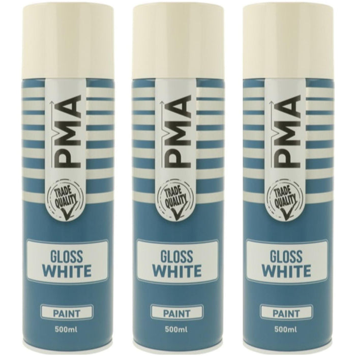 PMA Professional Gloss White 500ml Spray Paint High Coverage[3] PMA - Town Tools 