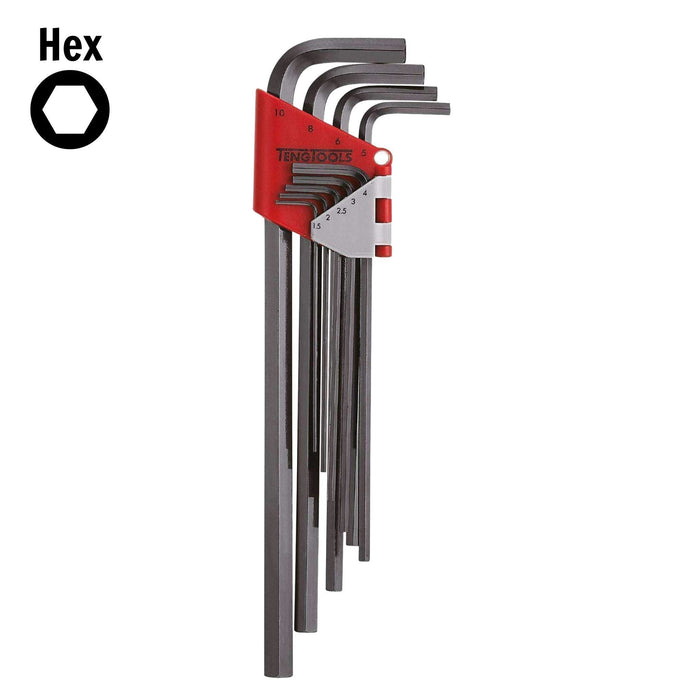 Teng Tools Extra Long Hex Key Set 9 Pieces Teng Tools - Town Tools 