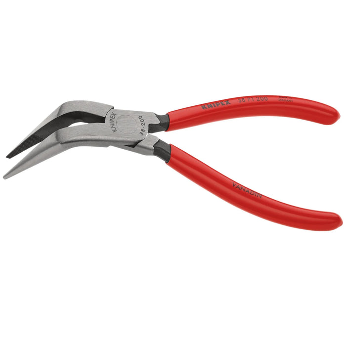 KNIPEX 38 71 200 Mechanics' Bent Nose Pliers, 200mm - 38 71 200