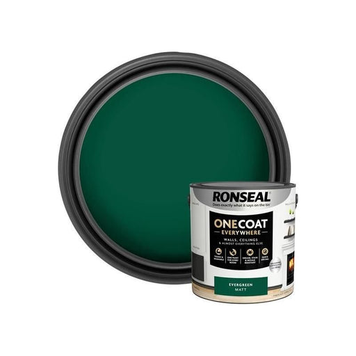 Ronseal One Coat Everywhere Interior Paint Evergreen Matt 2.5 litre Ronseal - Town Tools
