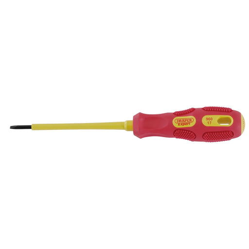 Draper Expert VDE Approved Fully Insulated Plain Slot Screwdriver, 2.5 x 75mm