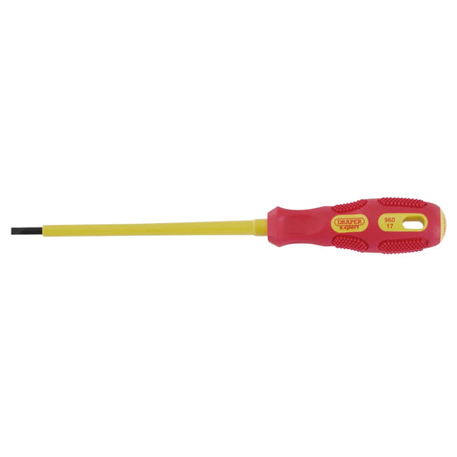 Draper Expert VDE Approved Fully Insulated Plain Slot Screwdriver, 3 x 100mm - image 1