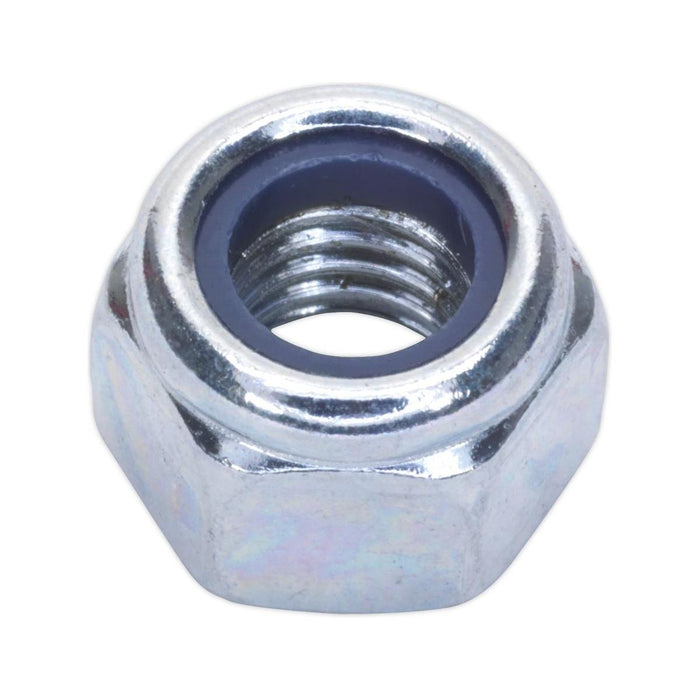 Sealey Nylon Locknut M8 Zinc Pack of 100 NLN8 Sealey - Town Tools 