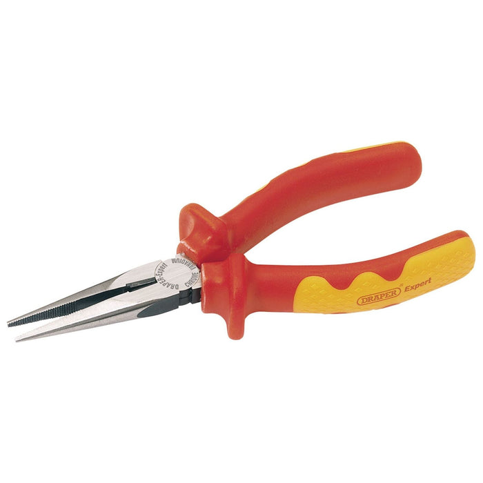 Draper VDE Approved Fully Insulated Long Nose Pliers, 160mm 69174 Draper - Town Tools 