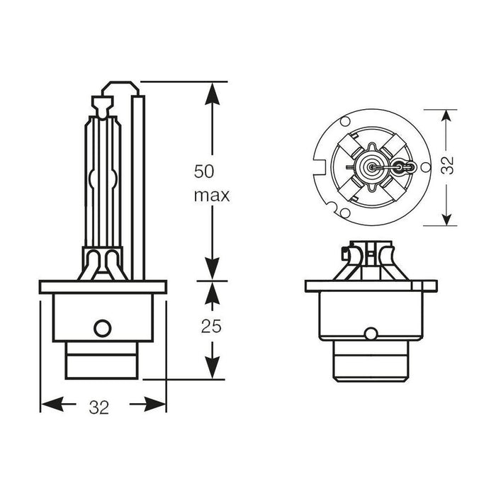 Ring Automotive R85122 D2S Projection Gas Discharge Bulb, 85 V, 35 W Ring Automotive - Town Tools 