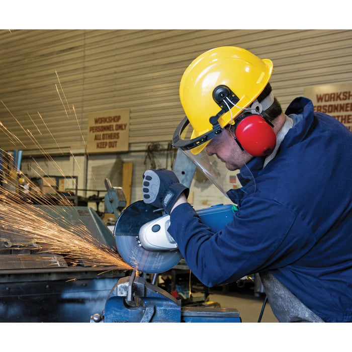 Draper Safety Helmet with Ear Muffs and Visor - SHEMV