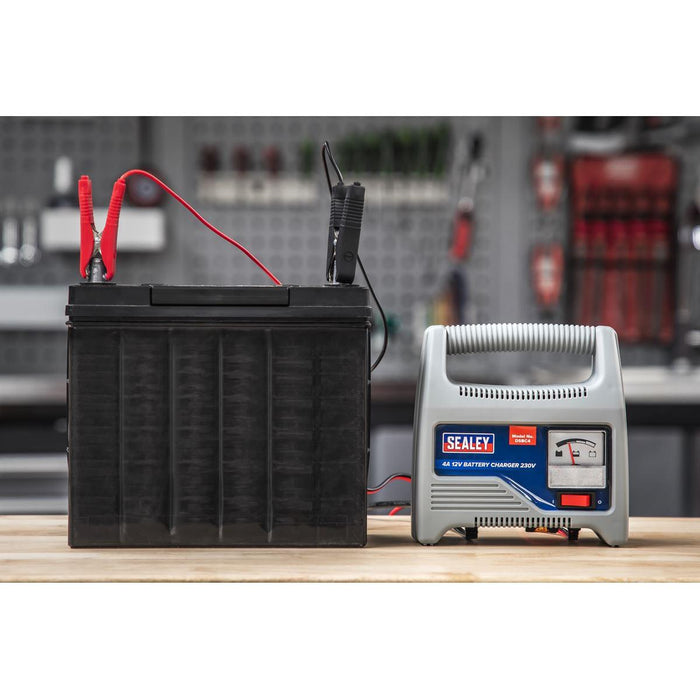 Sealey Battery Charger 12V 4A 230V DSBC4 Sealey - Town Tools 