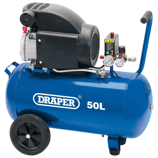 Draper Direct Drive Oiled Air Compressor, 50L, 1.5kW 24981 Draper - Town Tools 