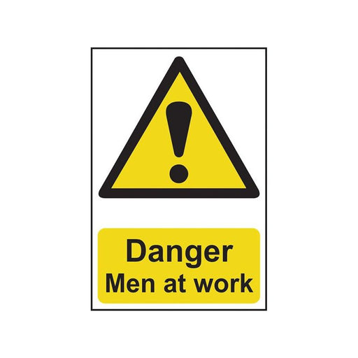 Scan Danger Men At Work - PVC Sign 200 x 300mm Scan - Town Tools