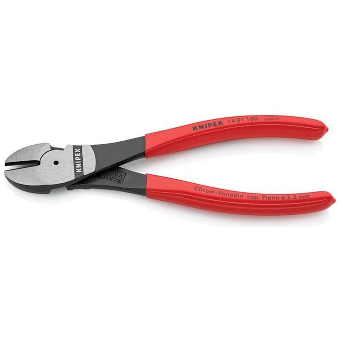Knipex High Leverage Diagonal Cutters PVC Grip 180mm Knipex - Town Tools