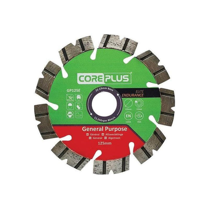 Coreplus GP125E Elite General-Purpose Diamond Blade 125mm CorePlus - Town Tools