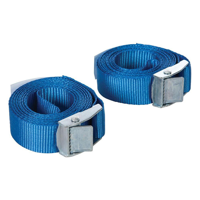 Silverline Cam Buckle Tie Down Strap 2.5m x 25mm 2pk 2.5m x 25mm Silverline - Town Tools 