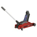 Sealey 180 Handle Low Profile Short Chassis Trolley Jack 2 Tonne - Red 2180LE Sealey - Town Tools 