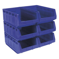 Sealey Plastic Storage Bin 310 x 500 x 190mm Blue Pack of 6 TPS56B
