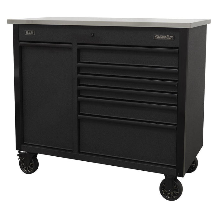 Sealey Mobile Tool Cabinet 1120mm with Power Tool Charging Drawer AP4206BE Sealey - Town Tools 