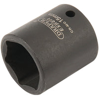 Draper Expert HI-TORQ 6 Point Impact Socket, 1/4" Sq. Dr., 15mm