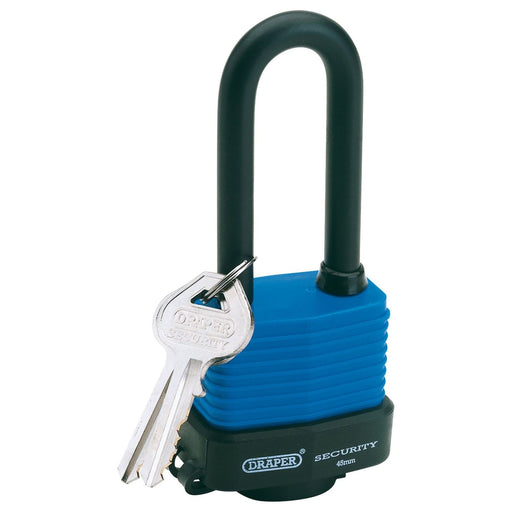 Draper Laminated Steel Padlock with Extra Long Shackle, 45mm 64177 Draper - Town Tools 