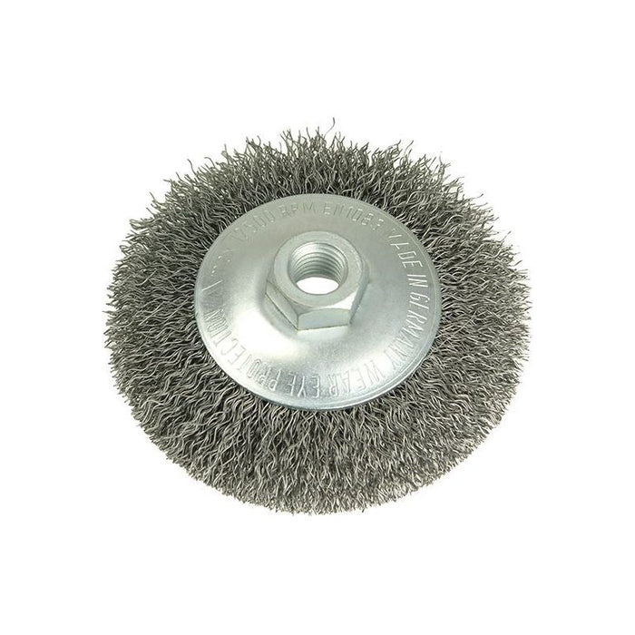 Lessmann Conical Bevel Brush 100mm x M14 Bore, 0.35 Steel Wire Lessmann - Town Tools