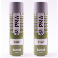 2x Autotek Professional Zinc Primer 500ml Spray Paint High Coverage