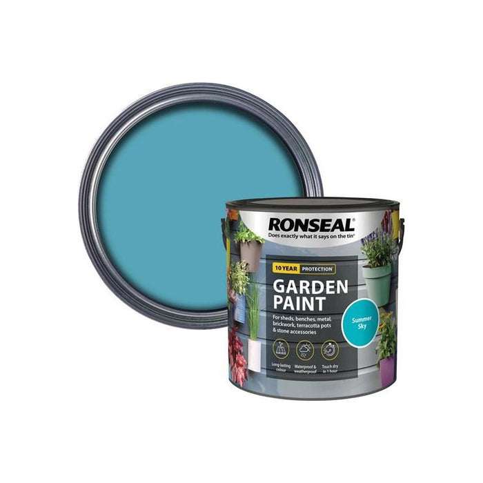 Ronseal Garden Paint Summer Sky 2.5 litre Ronseal - Town Tools