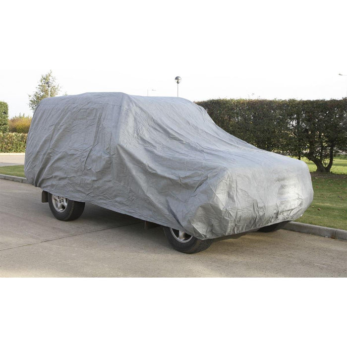 Sealey All-Seasons Car Cover 3-Layer Medium SCCM Sealey - Town Tools 