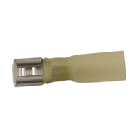 Connect Yellow Heat Shrink Male Push-on 6.3mm 25pc 30239