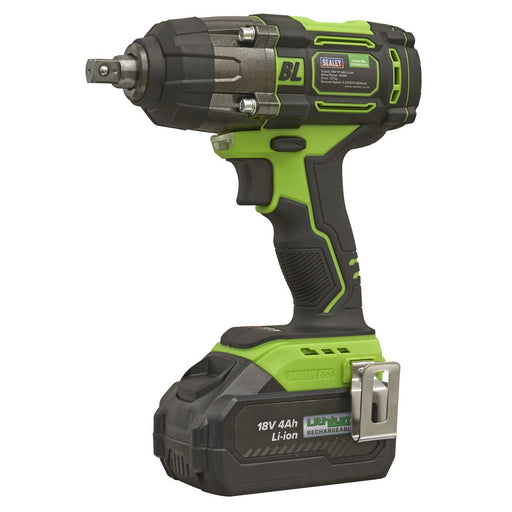 Sealey 1/2"Sq Drive Hi-Vis Cordless Brushless Impact Wrench 18V 4Ah CP650LIHV Sealey - Town Tools 