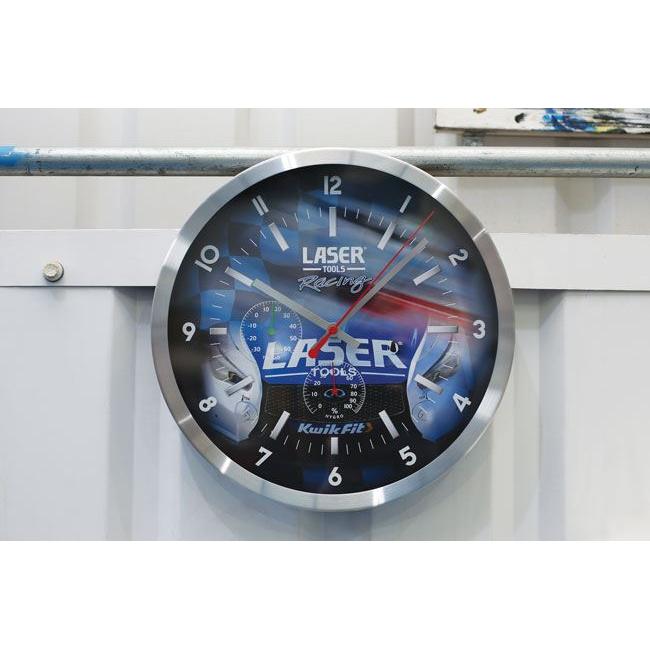 Laser Laser Tools Racing Wall Clock 8346