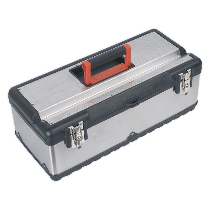 Sealey Stainless Steel Toolbox 580mm With Tote Tray Sealey - Town Tools 