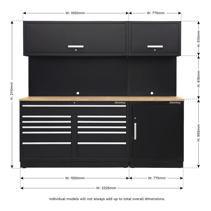 Sealey Premier Premier Storage System with Oak Worktop 2.3m APMSCOMBO4W Sealey Premier - Town Tools 