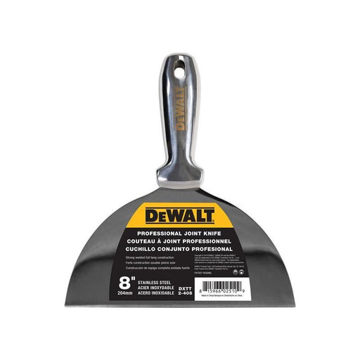 Dewalt Drywall Stainless Steel Jointing/Filling Knife 200mm (8in) DEWALT Drywall - Town Tools