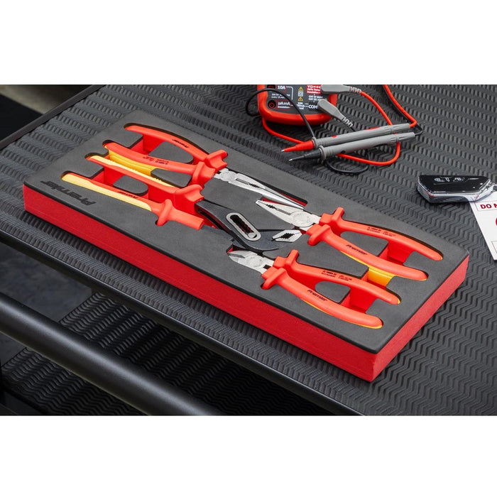 Sealey Premier Premier Insulated Pliers Set with Tool Tray 4pc - VDE Approved Sealey Premier - Town Tools 
