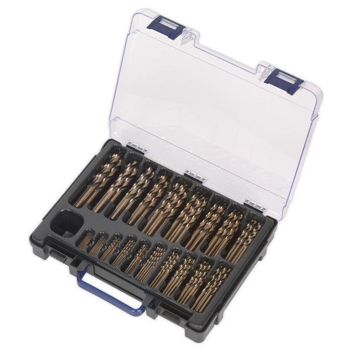 Sealey HSS Cobalt Fully Ground Drill Bit Assortment 170pc1-10mm DBS170CB Sealey - Town Tools 