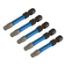 Draper Expert TX-STAR Impact Screwdriver Bits, T30 x 50mm, 1/4" Hex (Pack of 5) Draper - Town Tools 