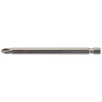 Draper Cross Slot Insert Bit, 1/4" Hex, 100mm Long, No.2 (Pack of 1) 64365