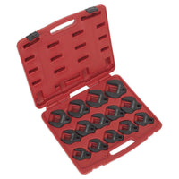 Sealey Crow's Foot Spanner Set 14pc 1/2"Sq Drive Metric AK59831