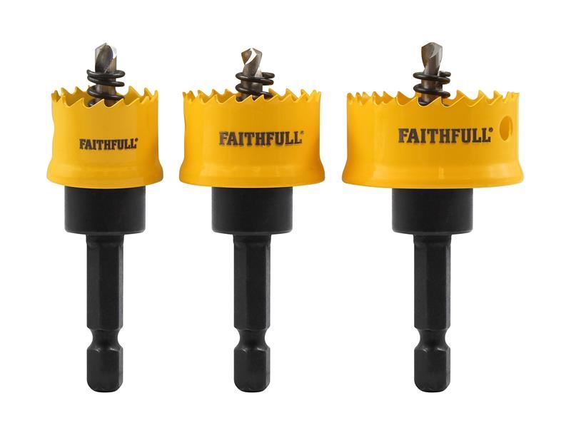 Faithfull Mini Holesaw Set, 3 Piece Faithfull - Town Tools