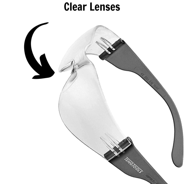 Teng Tools Safety Glasses Clear Anti-Fog Lens Teng Tools - Town Tools 